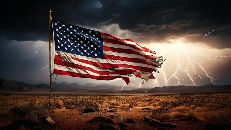 Die USA am Abgrund (KI-generiert)